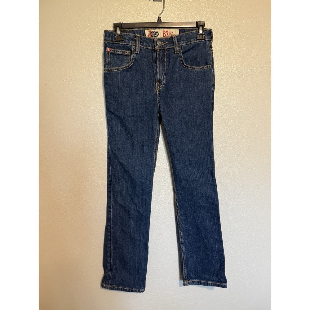 Justin Boots Boys Youth B2 Slim Straight Fit Jeans Size 10‎
